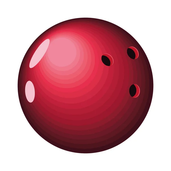Boule de bowling rouge — Image vectorielle