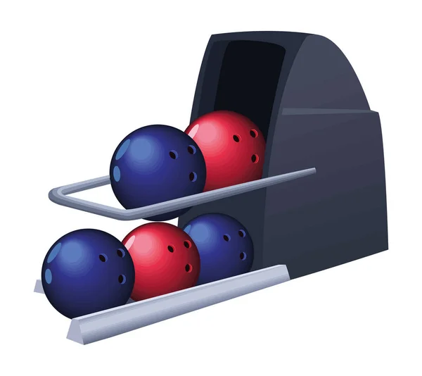 Bowling Transport Kugeln Band — Stockvektor