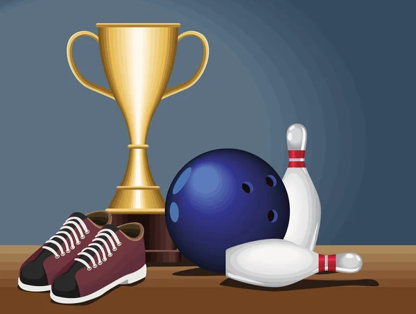 Campionato sportivo di bowling — Vettoriale Stock