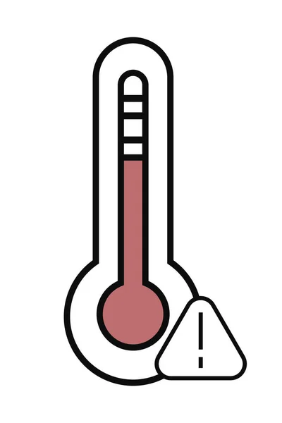 Termómetro temperatura quente — Vetor de Stock