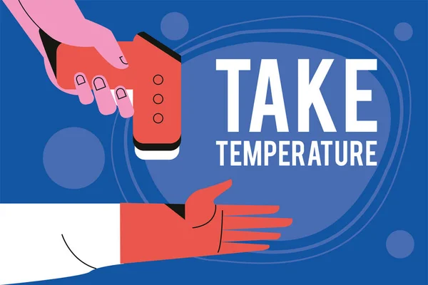 Nehmen Sie Temperatur Meldung — Stockvektor