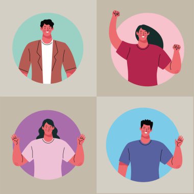 dört genç karakter