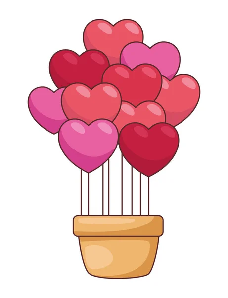 Kärlek ballong luft varm — Stock vektor