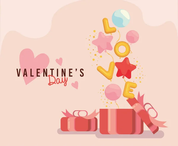 День Святого Валентина плакат — стоковий вектор