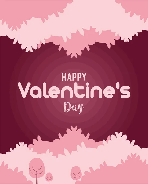 Feliz día de San Valentín letras — Vector de stock