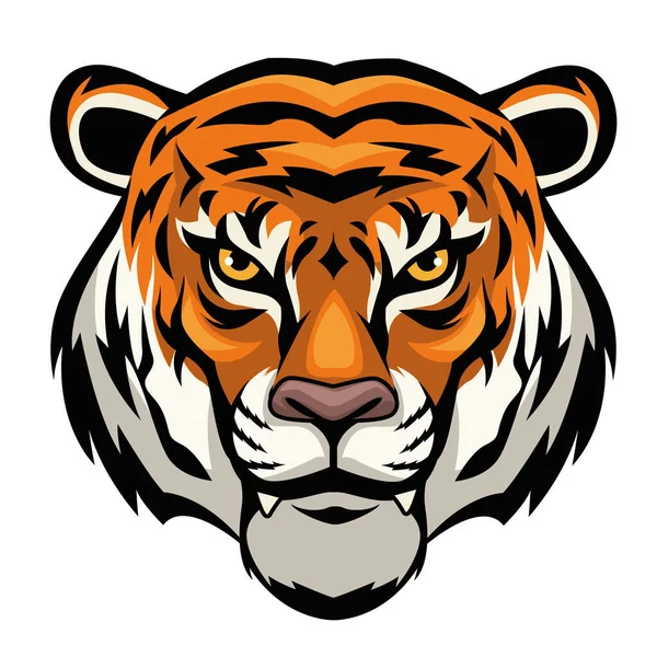Cabeza delantera de tigre de Bengala — Archivo Imágenes Vectoriales