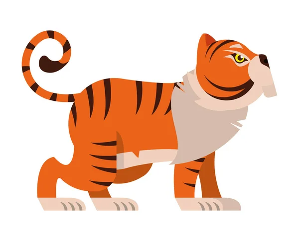 Bête tigre chinoise — Image vectorielle