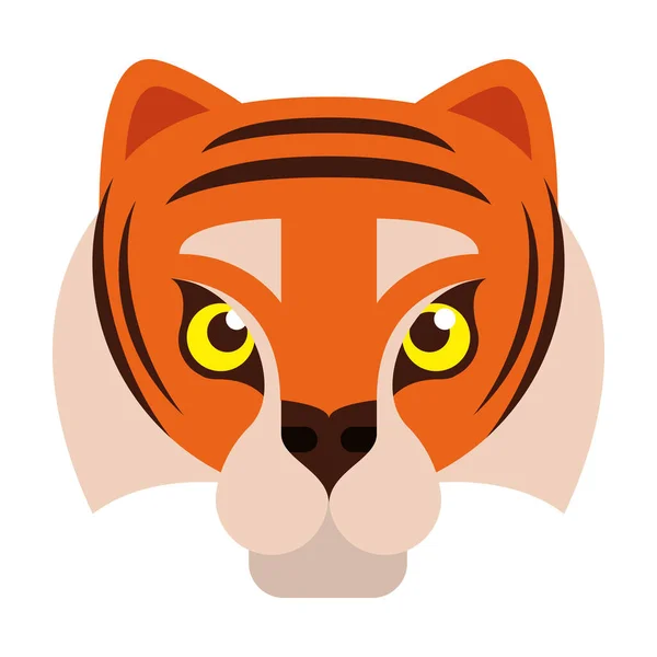 Visage de tigre chinois — Image vectorielle