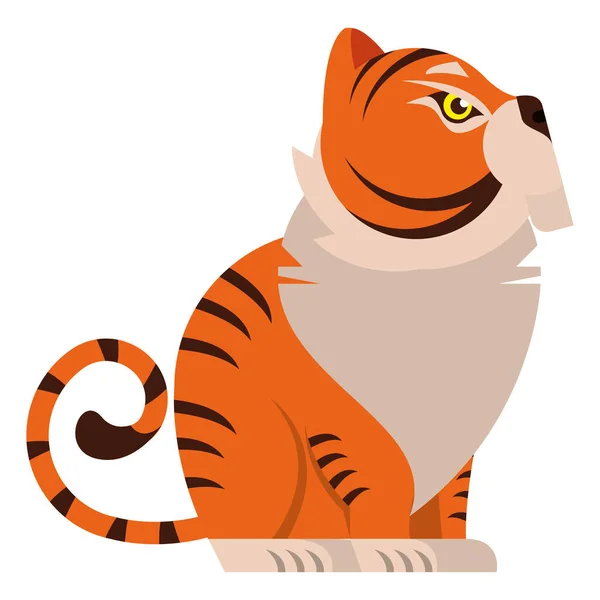 Chinees tijgerprofiel — Stockvector