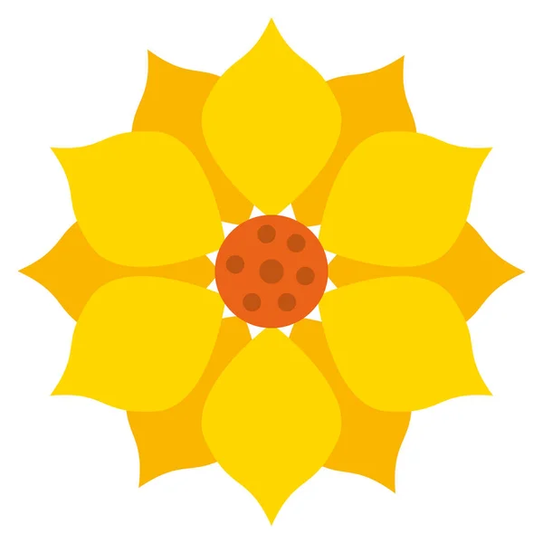 Schöne gelbe Blume — Stockvektor