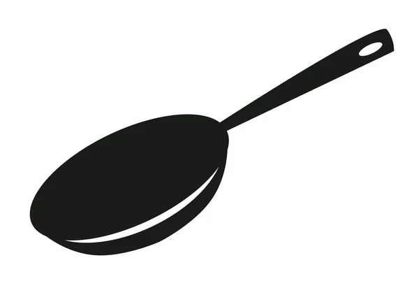 Silhouette casserole de cuisine — Image vectorielle