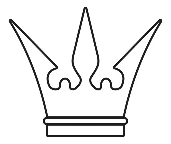 Estilo de linha coroa realeza — Vetor de Stock