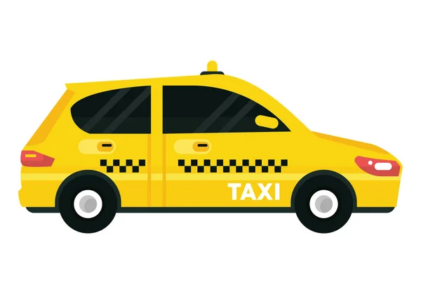 Taxi bil sidovy — Stock vektor