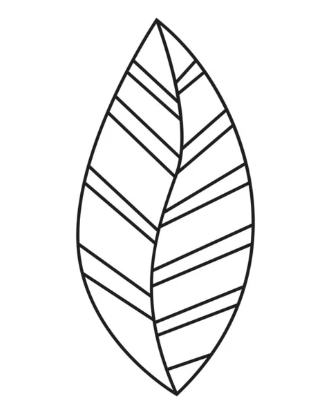 Planta de hoja estilo de línea — Archivo Imágenes Vectoriales