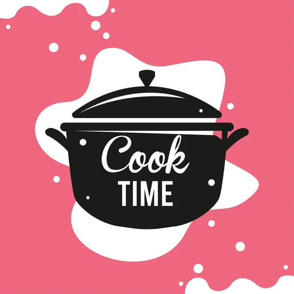 Temps de cuisson en pot — Image vectorielle