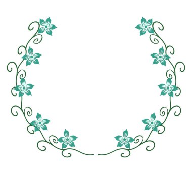 Çiçekli çelenk defne.