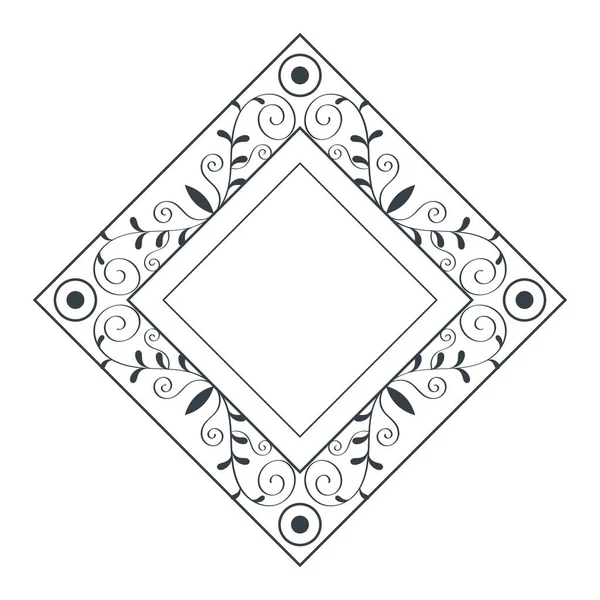 菱形のモノグラムのアイコン — ストックベクタ