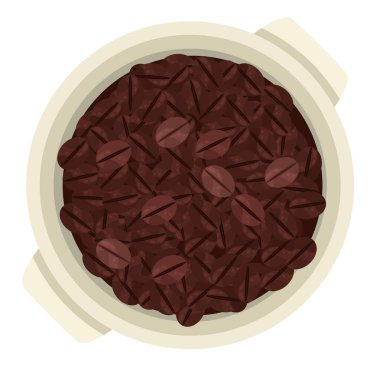 Kahve taneleri fincanda