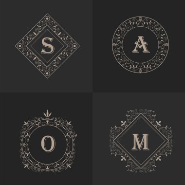 dört eski monogram simgesi