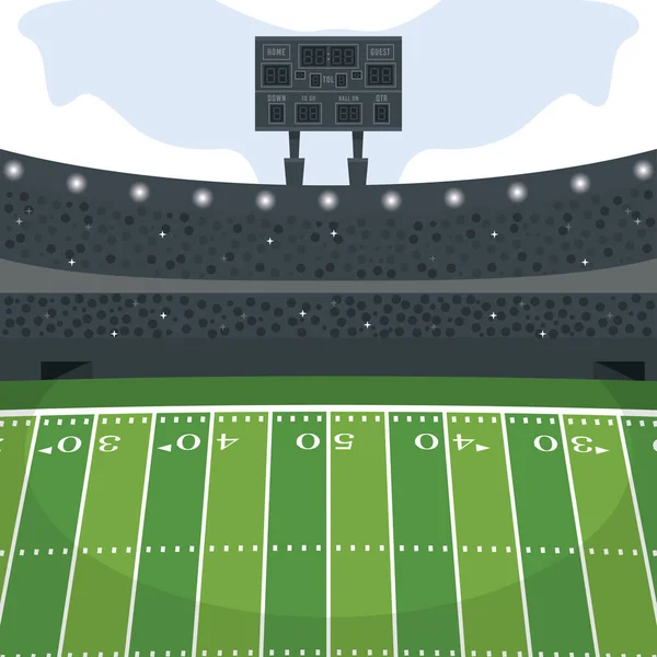 Amerikaans voetbalstadion — Stockvector