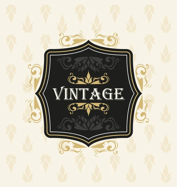 Vintage label in poster — Stock Vector