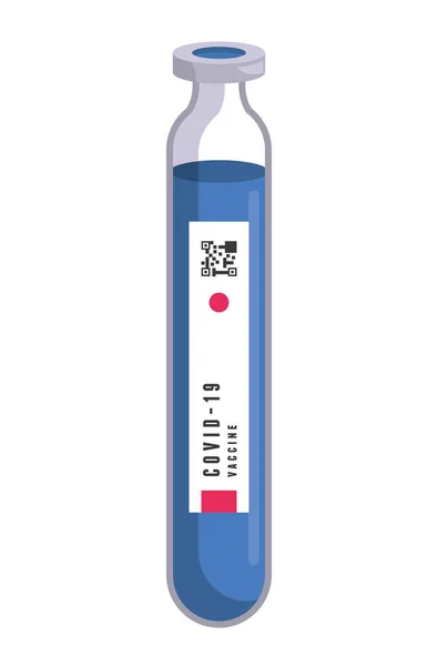 Covid19 flacon de vaccin tube — Image vectorielle