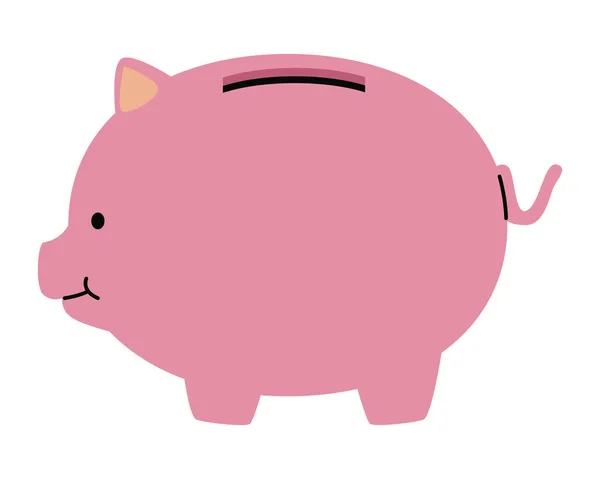 Argent icône cochon — Image vectorielle