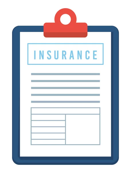 Insurance policy document — Stock Vector