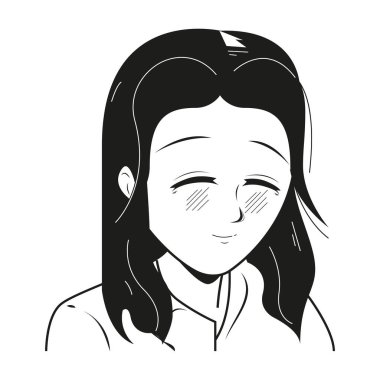 Sifonu çekilmiş anime kadın