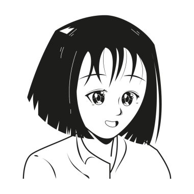 Tatlı anime kadın.