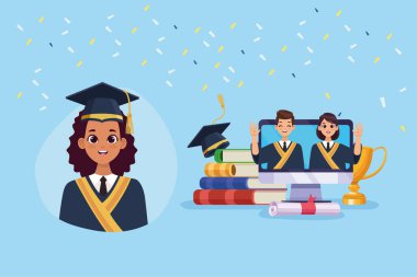 öğrenciler bilgisayar bölümünden mezun oluyor