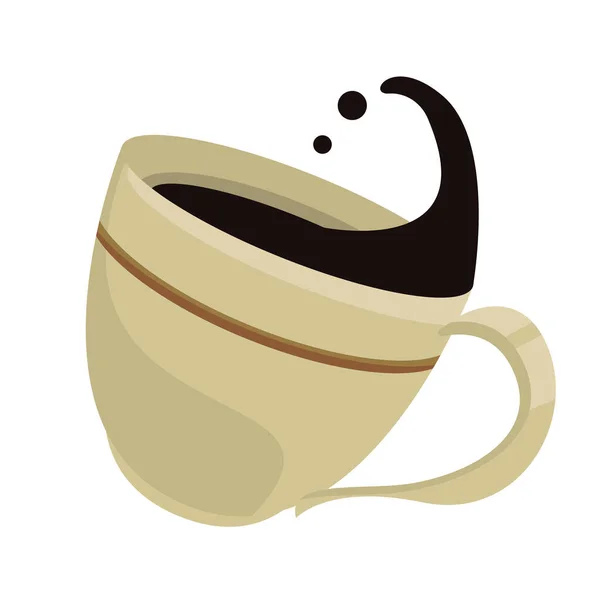Caffè in tazza di ceramica — Vettoriale Stock