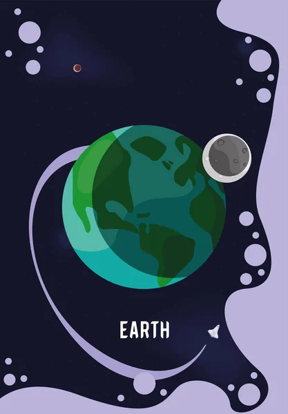 Universe earth planet — Stock Vector