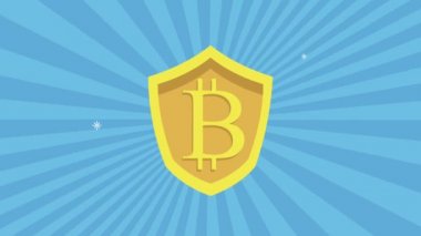 Kalkan canlandırmasında bitcoin sembolü