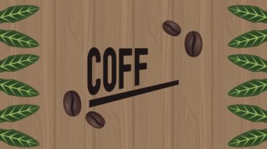 Fasulye animasyonlu kahve evi harfleri.