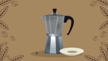 Lezzetli kahve makinası animasyonu