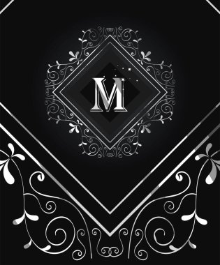 m ile gümüş monogram
