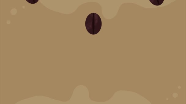 美味的咖啡种子图案动画 — 图库视频影像