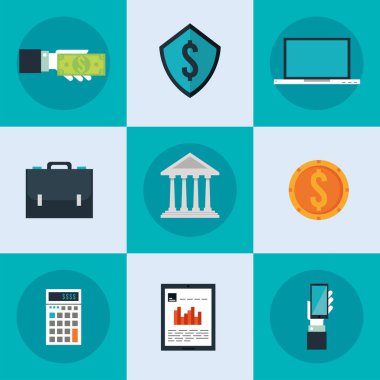 9 bankacılık finans simgesi