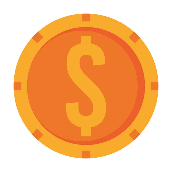 Münze Bargeld Dollar — Stockvektor