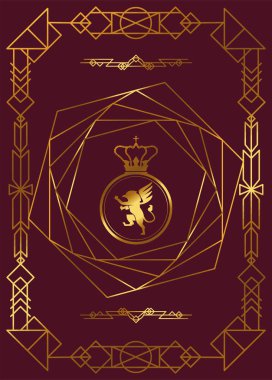 Aslanlı altın çerçeve