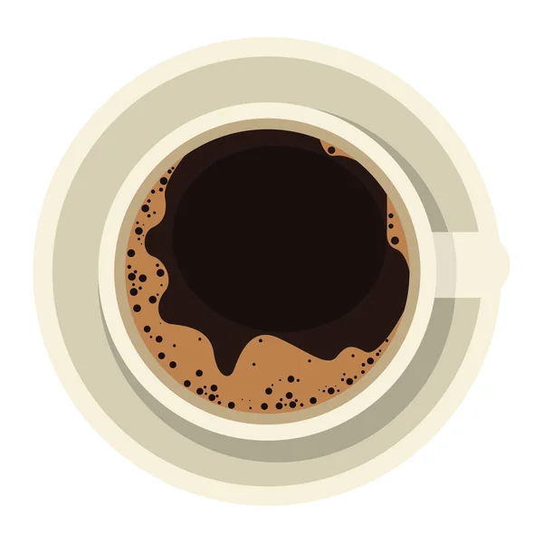Filiżanka kawy widok powietrza — Wektor stockowy