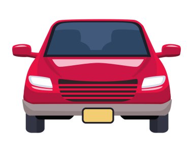 kırmızı araba önü