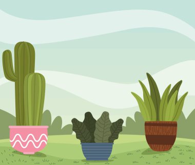 üç ev bitkisi bahçecilik ikonu