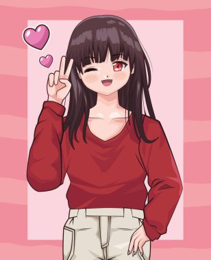 kalp ve kız anime