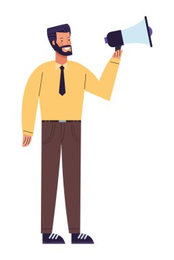 Megafonlu iş adamı