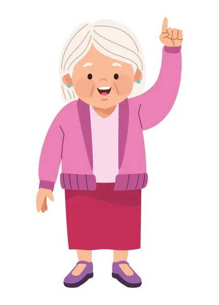 Счастливая старушка — стоковый вектор