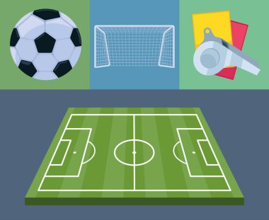 futbol futbolu dört simgesi