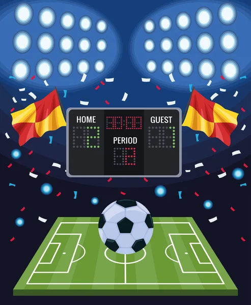 Calcio calcio sport torneo — Vettoriale Stock