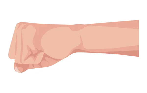 Hand mänsklig knytnäve — Stock vektor
